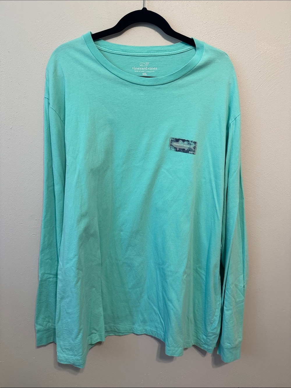 Vineyard Vines Long-Sleeve Tee in Seafoam Green